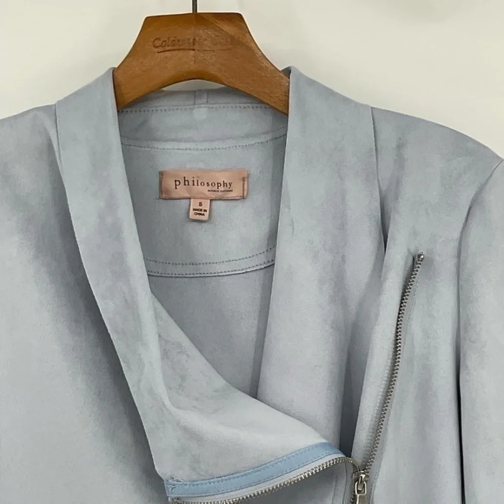 Philosophy Asymmetrical Faux Leather Light Blue Size‎ Small K12